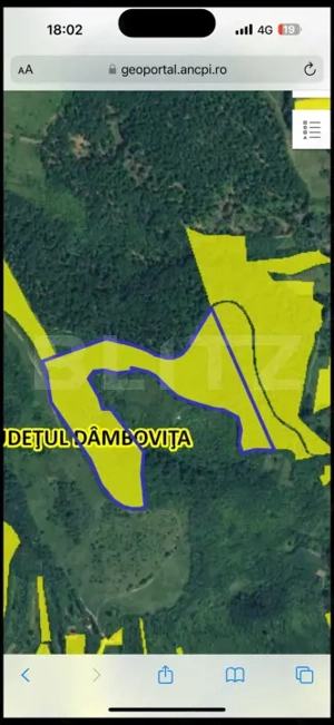 Teren extravilan 16 ha cu pădure și vedere panoramică – Răzvad