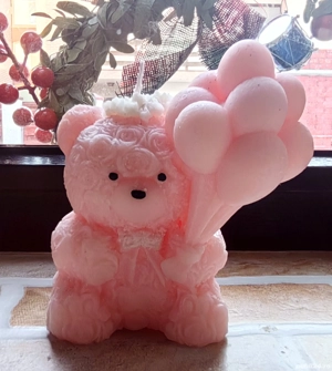 Marturie lumanare ursulet cu baloane