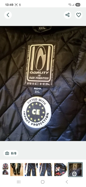 Vand greacă + pantaloni complet motocicleta  RICHA  + cizme + mănuși 185  - imagine 5