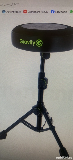 Vând scaun Gravity orgă, chitară etc - imagine 3