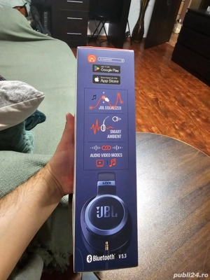 Casti audio wireless over-ear JBL LIVE 770NC, True Adaptive NC, Blueto