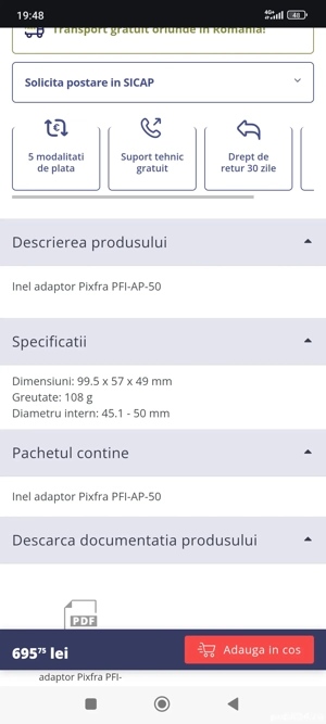 Camera cu termoviziune Pixfra Chiron PFI-C435F - imagine 4