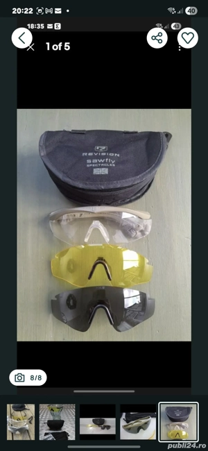 Ochelari balistici militari ESS - ICE si  REVISION SAWFLY