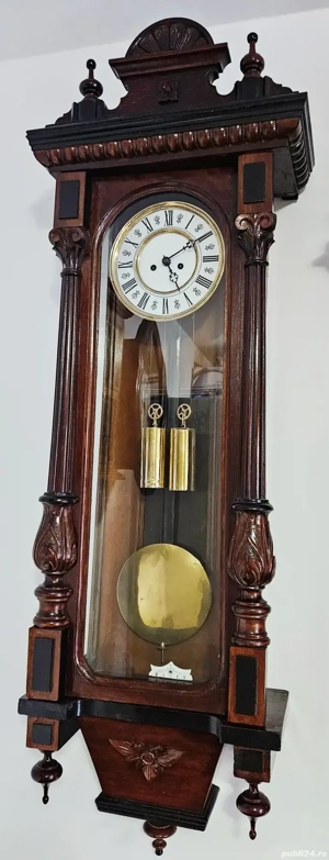 Ceas de perete cu pendula si 2 greutati Remember -Gebrüder Resch