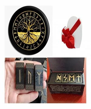Placa divinatie +cadou un set rune viking