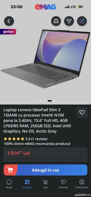 Vândut leptop lenovo pentru piese 