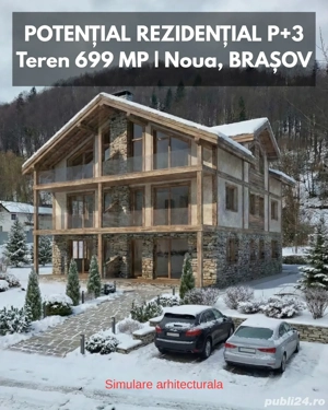 READY-TO-BUILD Teren 699mp Noua Brașov - Zonă M3 (P+3) 