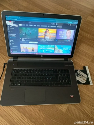 Laptop HP Slim Display mare 17,3 inch Led,AMD A10-2,10 GHz,Windows 10 Pro,8gb ram,1TB memorie cu inc