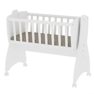Pătut-balansoar pentru bebeluşi Lorelli - First Dream, alb