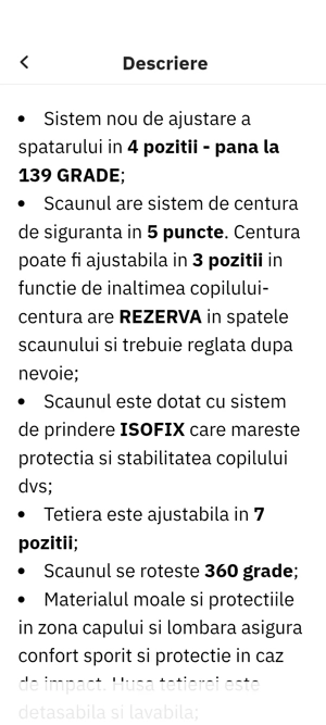 Scaun copil pentru masina 360  , cu isofix - imagine 5