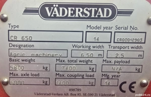 Disc Vaderstad Carrier 650 - imagine 3