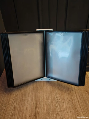 Vand display birou cu 10 buzunare a4, negru