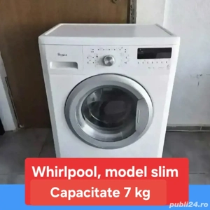 Mașină de spălat rufe automată Whirlpool    model slim