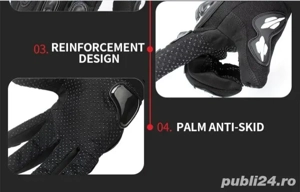 Manusi protecti moto bicicleta bmx scuter atv motocicleta trotineta fuul finger - imagine 6