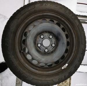 Set 4 Roți Iarna 205/55 R16 – Jante Tabla+ Anvelope  - imagine 3