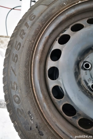 Set 4 Roți Iarna 205/55 R16 – Jante Tabla+ Anvelope  - imagine 5