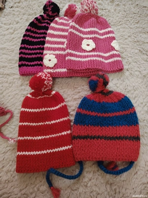 Căciulițe crosetate manual,,,călduroase,,,moi,,,foarte frumoase pentru copii și adulti - imagine 3