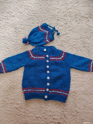 Jersee cu căciulițe și papucei pentru copii(bebeluși) - imagine 3