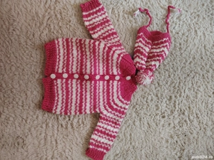 Jersee cu căciulițe și papucei pentru copii(bebeluși) - imagine 5