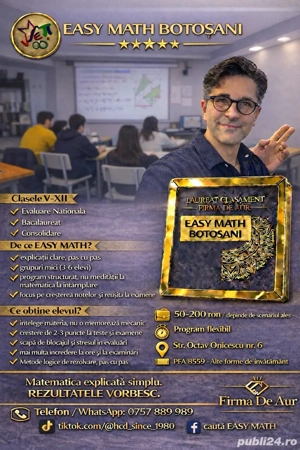 MEDITATII MATEMATICA de cea mai buna calitate, 23 de ani experienta!