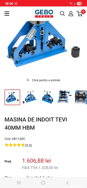 Masina roluit teava patrat si rotunda