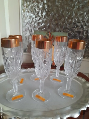 Pahare șampanie cristal