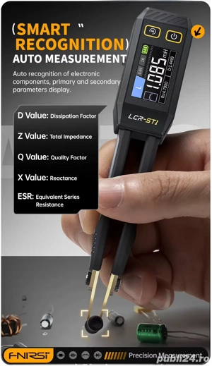 Fnirsi LCR-ST1 tester SMD  multimetru tip penseta - imagine 5