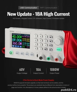 Riden RD6018 60V 18A 1080W sursa de laborator