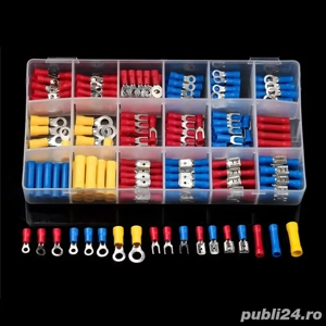 Set conectori izolati pini papuci ferule tub de capat mufe imbinare sertizare 300buc