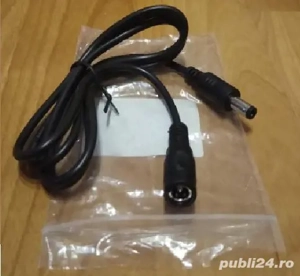 Cablu prelungire alimentare 1 metru, cu mufe mama - tata 2,1mm