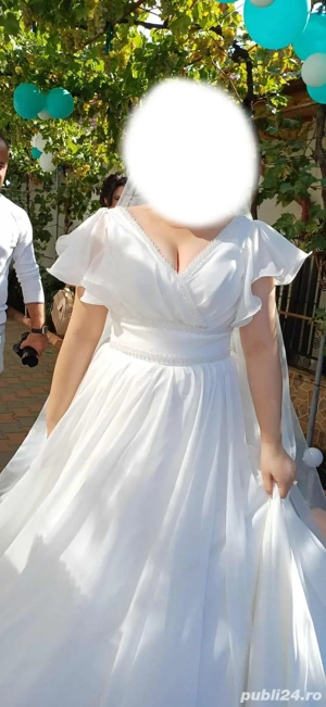 Rochie de mireasă alb ivory   elegantă & lejeră