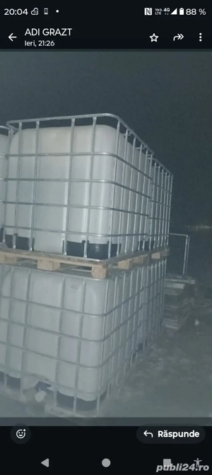 vand rezervor ibc cu palet lemn