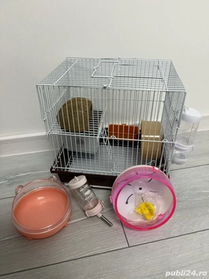 Cușcă pentru hamster sau șoarece cu accesoril - imagine 2