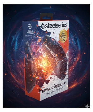 Mouse gaming wireless SteelSeries Rival 3, Negru