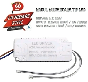 Modul alimentare tip Led Driver cu putere de 2 x 60W