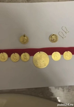 Vând monede placate cu aur 24k imită 1 1 pe cele adevărate și la aspect și la gramaj putem realiza ș