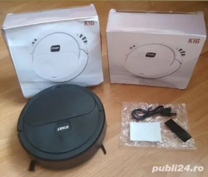 Robot autonom reincarcabil - aspirator cu vacum si perii