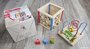 Cub educativ din lemn Playtive 5 în 1, set complet, ca nou