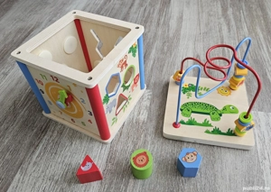 Cub educativ din lemn Playtive 5 în 1, set complet, ca nou - imagine 2