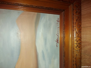 Tablou Pictura Pânză Ulei 163 91 Rama Lemn Masiv