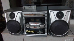 Combina PHILIPS FW-C55 radio dublu casetofon 3 cd boxe telecomanda,servisata 