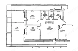 Apartament semidecomandat, bucatarie inchisa, terasa de 64 mp, zona centrala - imagine 8