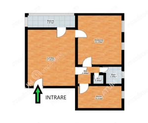 Apartament 2 camere decomandate birou balcon loc parcare Sibiu - imagine 10