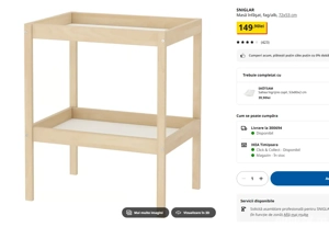 vand masa de infasat plus saltea si accesorii