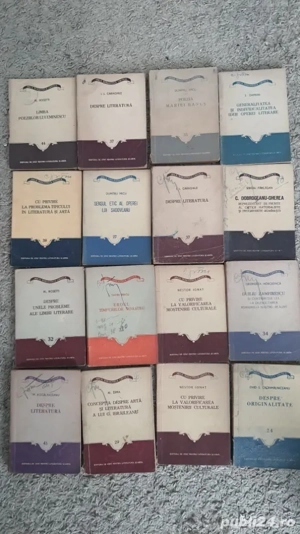Mica biblioteca critica-Lot 16 carti-Ed.de Stat pt Literatura si arta 1955 