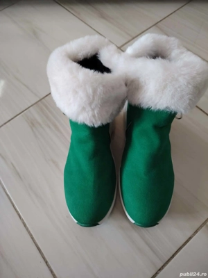 Ghete NOI, din imitatie de piele intoarsa, imblanite, nr 40 25,5cm