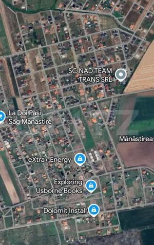 Teren intravilan 519 mp cu front de 15 ml – Șag, zona Mănăstire