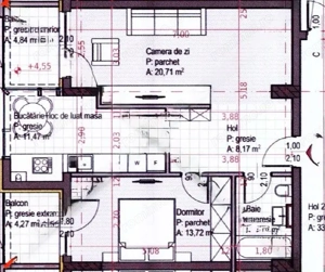 Apartament 2 camere decomandat , 58,7 mp utili + doua balcone , zona Iulius Mall