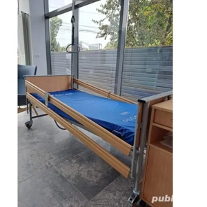 Pat Electric Medical cu telecomandă, reglabil pe înălțime și pe secțiuni