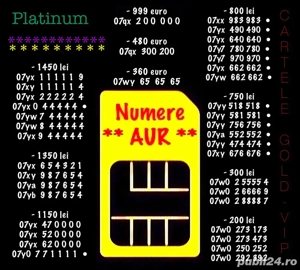 Numere Aur Gold Vip Numar Usor de Retinut